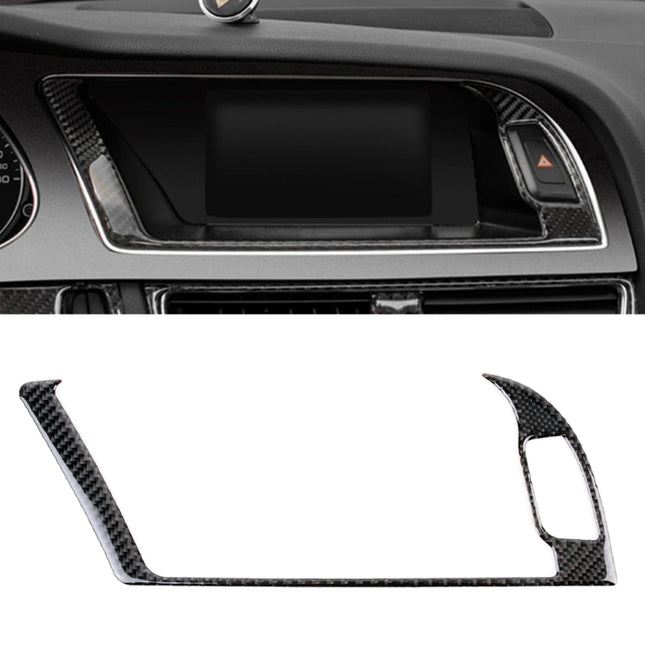 Car Carbon Fiber Navigation Outer Frame Decorative Sticker for Audi A4L / A5 / Q5 2009-2016, Navigation Outer Frame