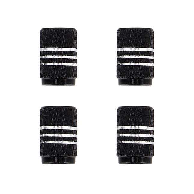 4PCS Metal Plated Circular Shape Universal Tire Valve Stem Cap With White Diamond, Circular Shape