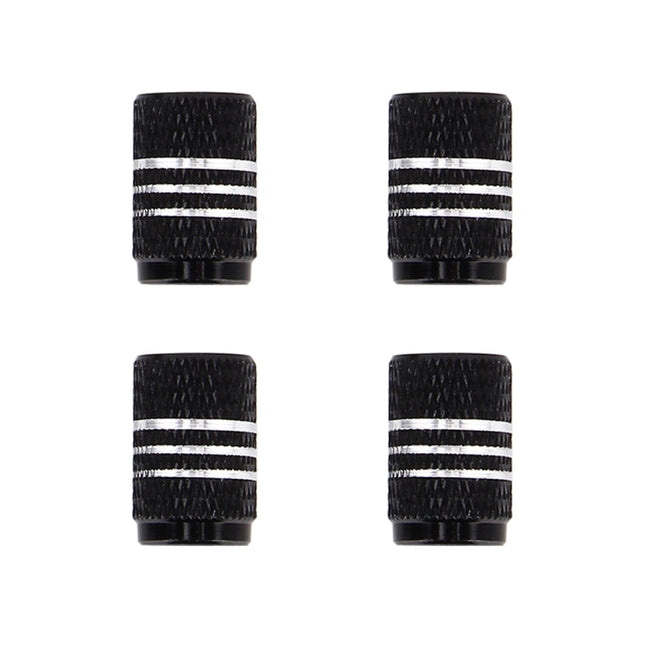 4PCS Metal Plated Circular Shape Universal Tire Valve Stem Cap With White Diamond, Circular Shape