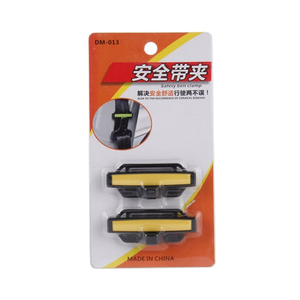 DM-013 2PCS Universal Fit Car Seatbelt Adjuster Clip Belt Strap Clamp Shoulder Neck Comfort Adjustment Child Safety Stopper Buckle