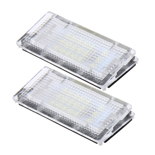 2 PCS License Plate Light with 18  SMD-3528 Lamps for BMW E46 4D 1998-2003，2W 120LM,6000K, DC12V (White Light), For BMW E46 4D