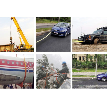 ZONGYUAN ZY-0223 Car 5m×5cm 8 Ton Towing 2 Ton Lifting Rope Straps High Strength Cable Cord Heavy Duty Recovery Securing Accessories for Cars Trucks(No Hook), 5m×5cm no hook