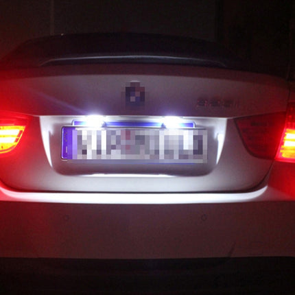 2 PCS License Plate Light with 18  SMD-3528 Lamps for Toyota,2W 120LM,6000K, DC12V(White Light), For Toyota2