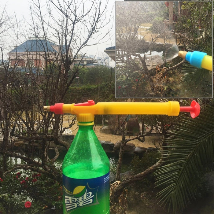 High Pressure Plastic Bottle Drink Beverage Trolley Gun Spray Reciprocating Sprayer Coke Bottle Sprayer Manual Pressure Sprayer, Random Color Delivery
