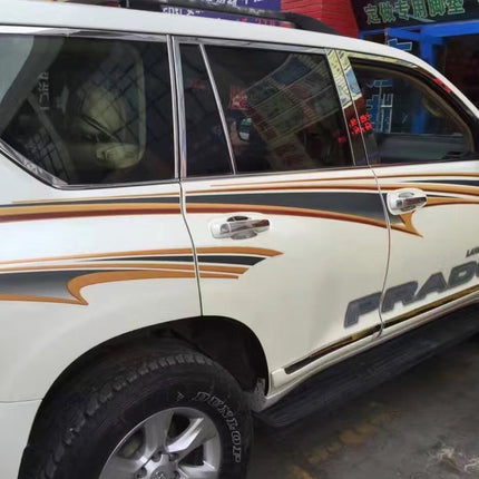 5 PCS SUV Body Decorative Strip Brand Car Streamline Shining Sticker for Toyota Prado4000 2011 Version, For 2011 Version Prado 4000