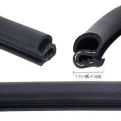 80cm B Shape Car Decorative Strip Rubber Chrome Decoration Strip Door Seal Window Seal