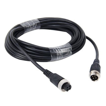 5m M12 4P Aviation Connector Video Audio Extend Cable for CCTV Camera DVR, 5m