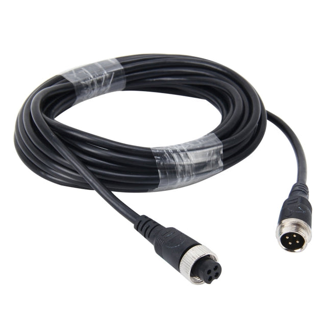 5m M12 4P Aviation Connector Video Audio Extend Cable for CCTV Camera DVR, 5m