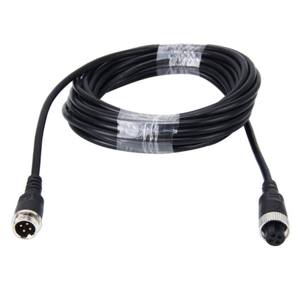 5m M12 4P Aviation Connector Video Audio Extend Cable for CCTV Camera DVR, 5m