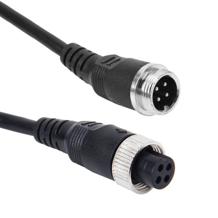 5m M12 4P Aviation Connector Video Audio Extend Cable for CCTV Camera DVR, 5m