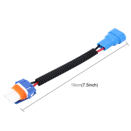 2 PCS 9005 Car HID Xenon Headlight Male to Female Conversion Cable with Ceramic Adapter Socket, 9005