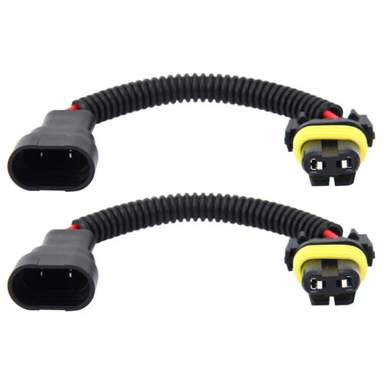 2 PCS 9005/9006 Car HID Xenon Headlight Male to Female Conversion Cable, 9005/9006