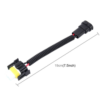 2 PCS H11 Car HID Xenon Headlight Male to Female Conversion Cable with Ceramic Adapter Socket