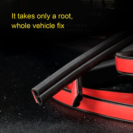 4m B Shape Car Decorative Strip Rubber Chrome Decoration Strip Door Seal Window Seal, 4m B Shape