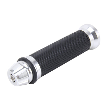 2 PCS Motorcycle Net Texture Metal Left Handle Bar Grips with Rubber Cover for Yamaha, Left Yamaha