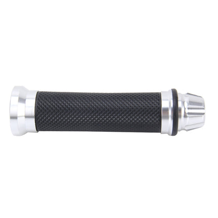 2 PCS Motorcycle Net Texture Metal Left Handle Bar Grips with Rubber Cover for Yamaha, Left Yamaha