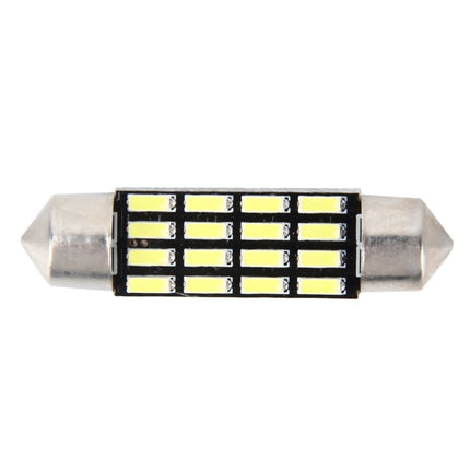 2 PCS 2W 100 LM 6000K 36MM Bicuspid Port Car Dome Lamp LED Reading Light with 16 SMD-4014 LED Lamps, DC 12V, 36MM