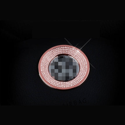 Car Aluminum Steering Wheel Decoration Ring with Diamonds For Volkswagen