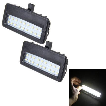 2 PCS White Light Car LED Vanity Mirror Lamp Lights with 18 SMD-3528 Lamps for BMW F10 / F11 / F07 / F01 / F02 / F03 / F04, For BMW F10