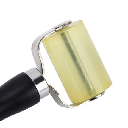 Car Auto Body Surface Window Wrapping Film Yellow Rubber Roller Scraper Sticker Tool with Black Wrapping Rubber Handle(Big Size), Big Size
