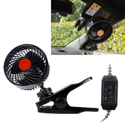 HUXIN HX-T602E 6.5W 4.5inch 360 Degree Adjustable Rotation Clip One Head Low Noise Mini Electric Car Fan with Roller Switch, DC24V, HX-T602E