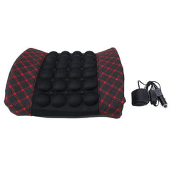 12V Four Season Chemical Fiber Wrapping Lumbar Seat Relaxation Waist Support Cushion for Car Office Family