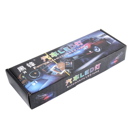 4 in 1 4.5W 36 SMD-5050-LEDs RGB Car Interior Floor Decoration Atmosphere Colorful Neon Light Lamp with Wireless Remote Control, DC 12V, 4.5W RGB Colorful