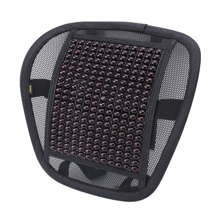 Universal Summer Ice Silk Mesh Breathable Cool Massage Waist Mat with Maple Wooden Bead for Car Family Office, CMS9127A, CMS9127B, CMS9127C, CMS9127D, CMS9127E