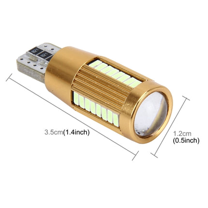 2 PCS T10 2W 180 LM 5500K Constant Current Car Clearance Light with 38 SMD-3014 Lamps, DC 12-16V, 38 SMD-3014 Lamps, T10+2W Blue Light