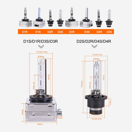2 PCS D1S 35W 3800 LM 6000K HID Bulbs Xenon Lights Lamps, DC 12V, D1S