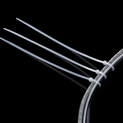 250pcs /Pack 5mm*300mm Nylon Cable Ties, 5mm*300mm Black, 5mm*300mm White