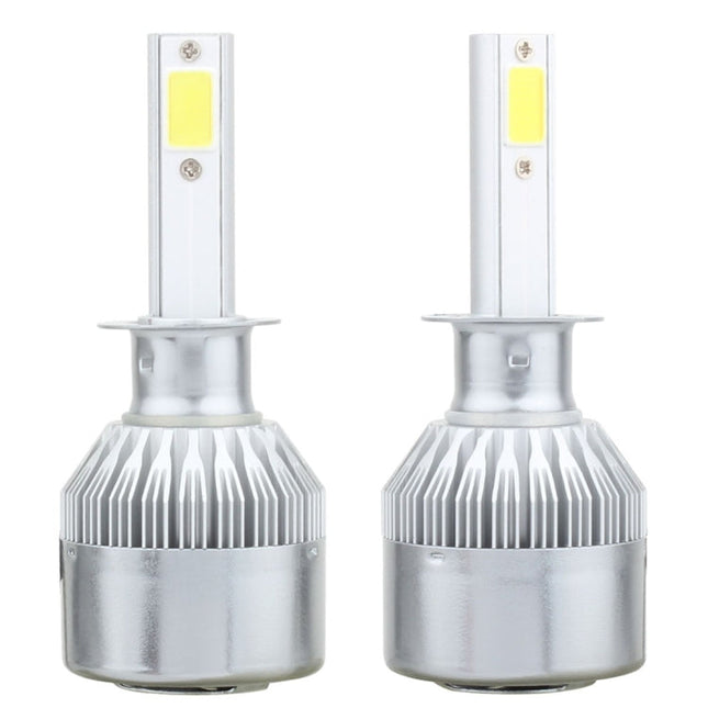 2 PCS  H1 18W 1800 LM 8000K IP68 Canbus Constant Current Car LED Headlight with 2 COB Lamps, DC 9-36V