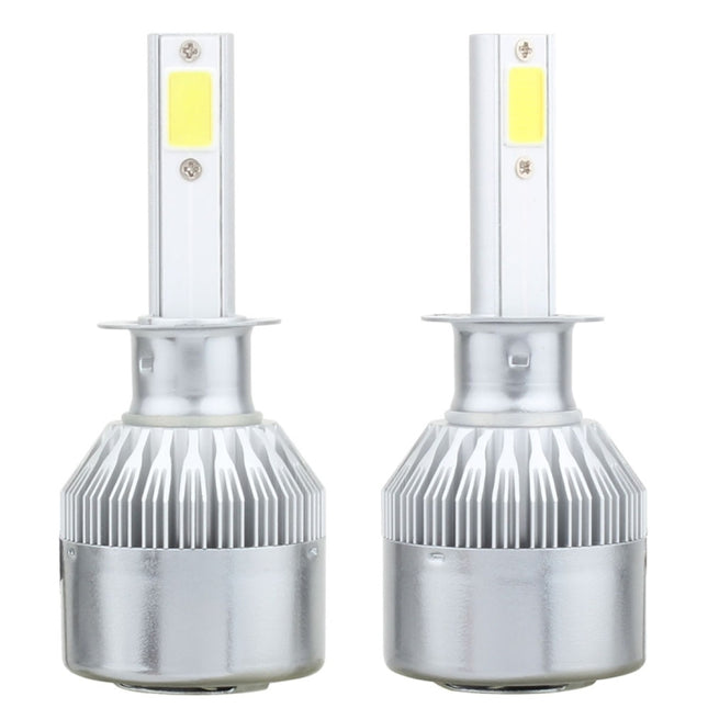 2 PCS  H1 18W 1800 LM 8000K IP68 Canbus Constant Current Car LED Headlight with 2 COB Lamps, DC 9-36V, H1