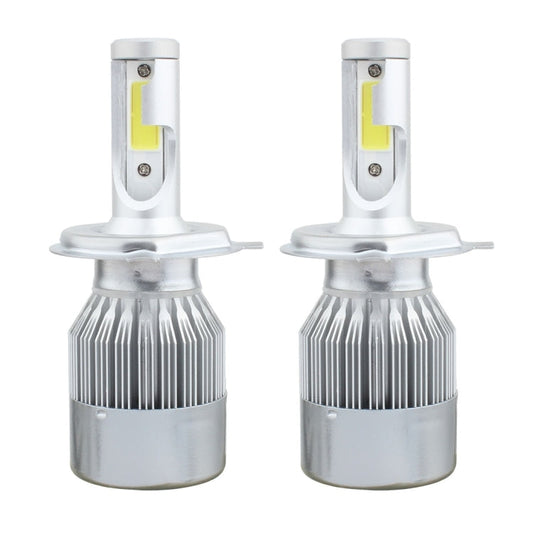 2 PCS  H4 18W 1800 LM 6000K IP68 Canbus Constant Current Car LED Headlight with 2 COB Lamps, DC 9-36V