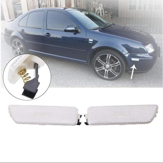2 PCS Front Bumper Clearance Lights Housing without Bulb Replacement 1JM945071 / 1JM945072 for VW Golf / Jetta 1999-2005