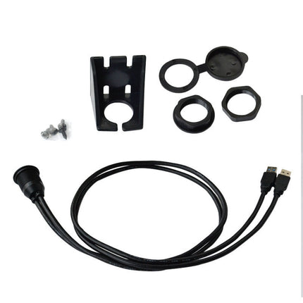 1m Flush Mount USB 3.0 Dock Car Ship Motorcycle Dashboard Panel Male to Female Data Waterproof Extension Cord, For Cable Length: 1m