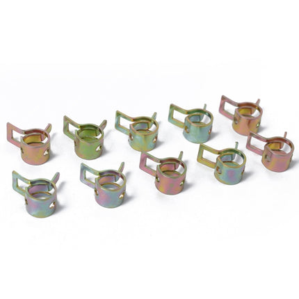10 PCS 9mm Car Spring Clip Fuel Line Hose Clip Water Pipe Air Tube Clamp Fastener, 10 PCS 9mm