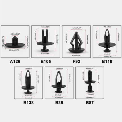 415 PCS Car Retainer Clips Assortment Car Panel Trim Plastic Fasteners Rivet Clips Set, 415 PCS