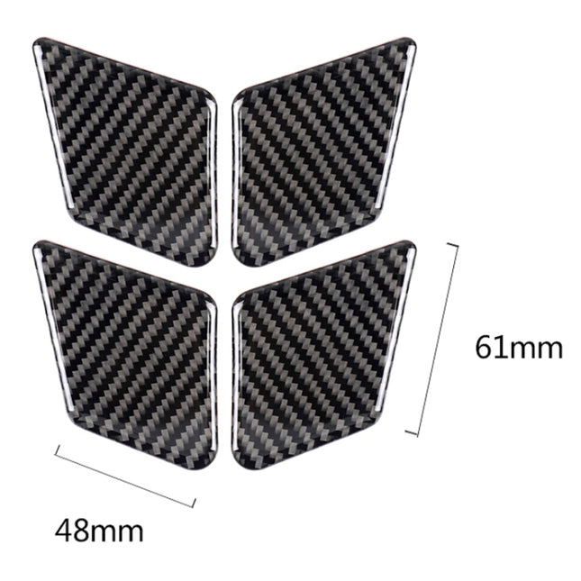 4 PCS Car Solid Color Carbon Fiber Door Inner Handle Wrist Panel Decorative Sticker for Mercedes-Benz C Class 2007-2013 / E Class 2009-2016, Door Inner Handle Wrist (German Flag)