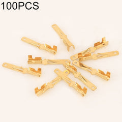100 PCS 2.8mm Terminal Male Speaker Cable Spade Plug Connector Gold Plated Copper Speaker Cable