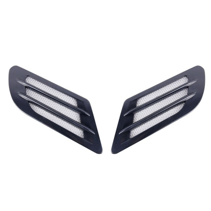 2 PCS Euro Style Metal Decorative Air Flow Intake Turbo Bonnet Hood Side Vent Grille Cover with Self-adhesive Sticker
