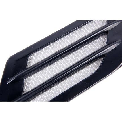 2 PCS Euro Style Metal Decorative Air Flow Intake Turbo Bonnet Hood Side Vent Grille Cover with Self-adhesive Sticker