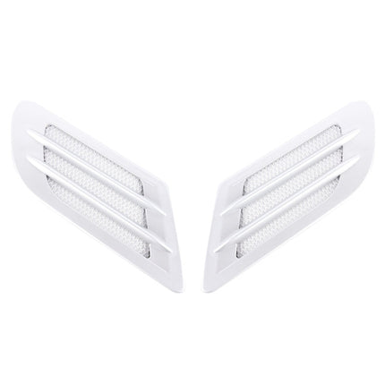 2 PCS Euro Style Metal Decorative Air Flow Intake Turbo Bonnet Hood Side Vent Grille Cover with Self-adhesive Sticker