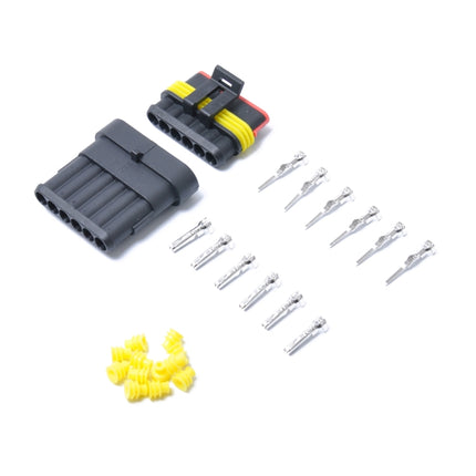 10 Sets 6 Pins Way Sealed Waterproof Electrical Wire Connector Plug Terminal Car Auto Set