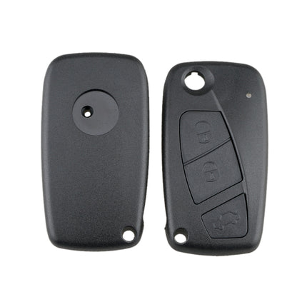 For FIAT Car Keys Replacement 3 Buttons Car Key Case with Side Battery Holder, Black, Blue