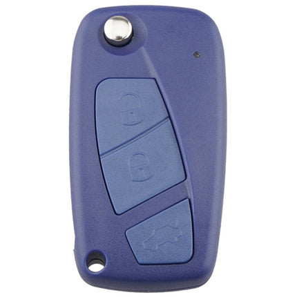 For FIAT Car Keys Replacement 3 Buttons Car Key Case with Side Battery Holder, Black, Blue