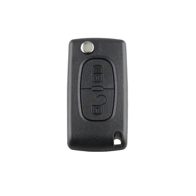 For PEUGEOT 2 Buttons Intelligent Remote Control Car Key with Integrated Chip & Battery & Holder, without Grooved, Frequency: 433MHz, 2 Buttons without Grooved