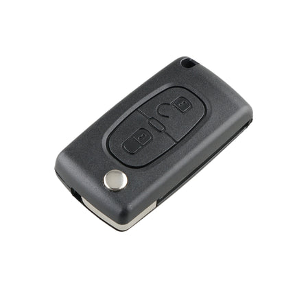 For PEUGEOT 2 Buttons Intelligent Remote Control Car Key with Integrated Chip & Battery & Holder, without Grooved, Frequency: 433MHz, 2 Buttons without Grooved