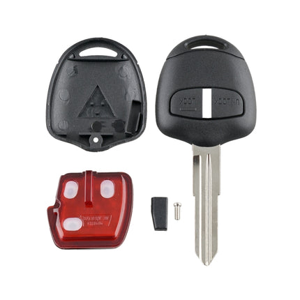 For MITSUBISHI 2 Buttons Intelligent Remote Control Car Key with 46 Chip & Battery & Right Slot, Frequency: 433MHz, For MITSUBISHI(Right)