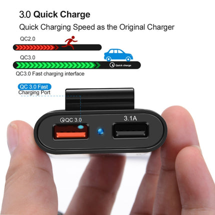 HMQ-C801 1.8m 8A Max 4 Ports USB Car Charger with Extending USB HUB for Front & Back Seat Charging, HMQ-C801